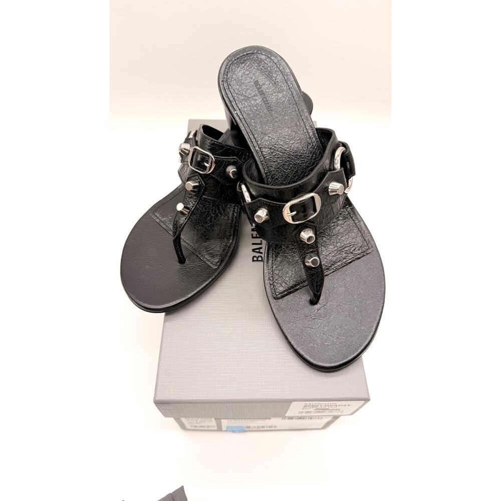 Balenciaga Women’s City Thong Sandals Black Size US 10C/IT 40C - Picture 1 of 16